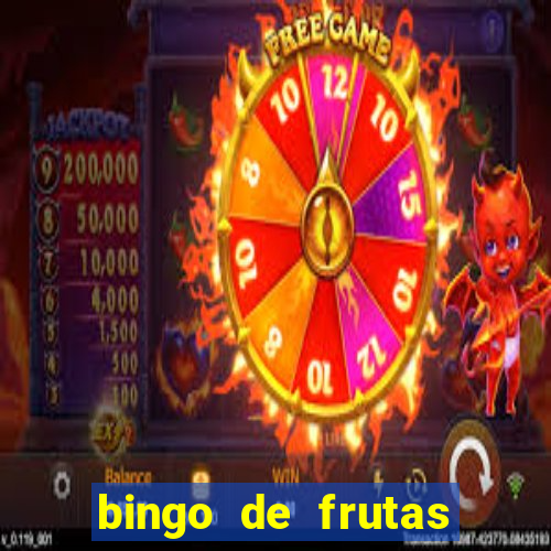 bingo de frutas para imprimir pdf